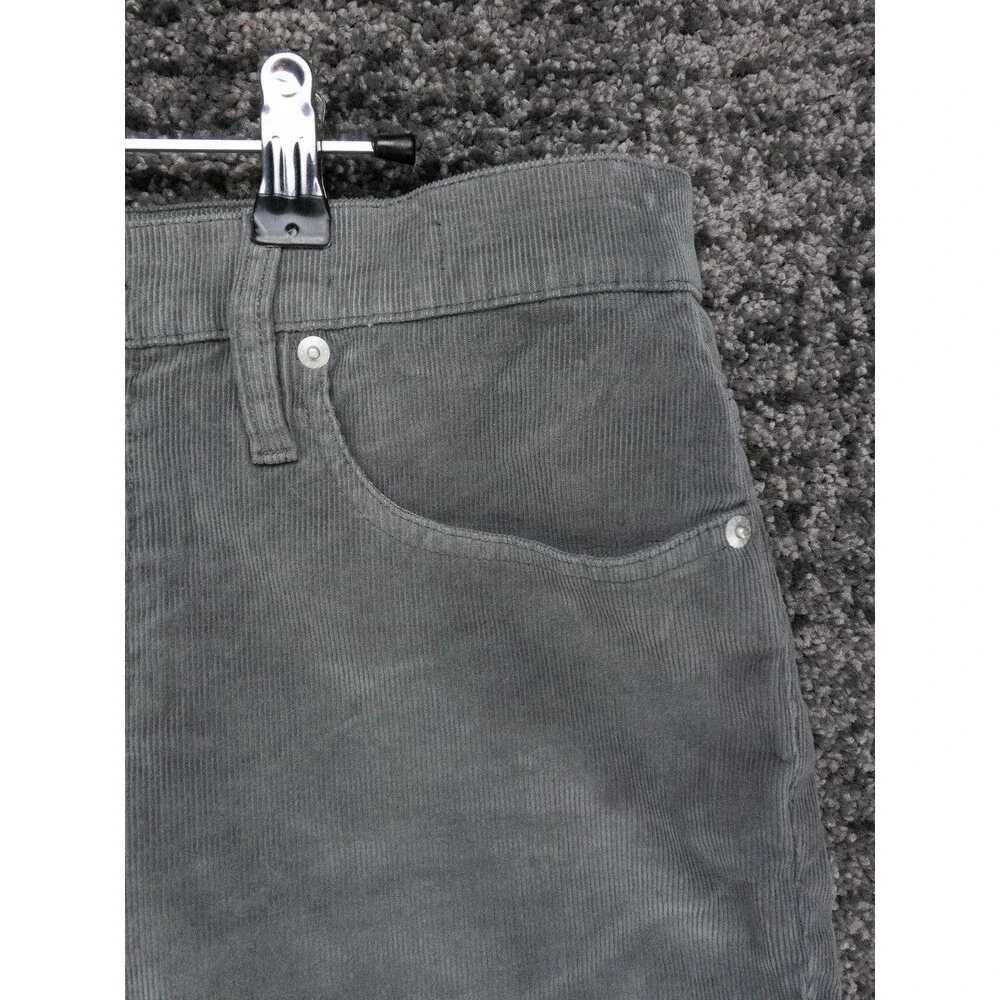 J Crew Pants Mens 32 Actual 35x28 Gray Vintage Slim Straight Stretch Corduroy